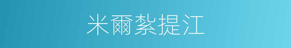 米爾紮提江的同義詞