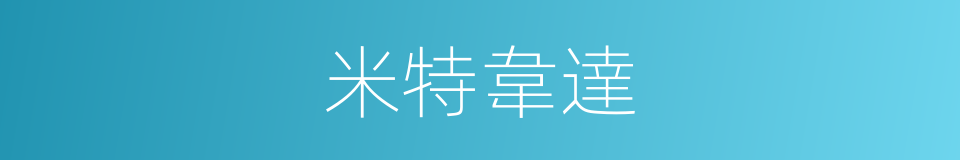 米特韋達的同義詞