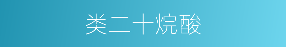 类二十烷酸的同义词