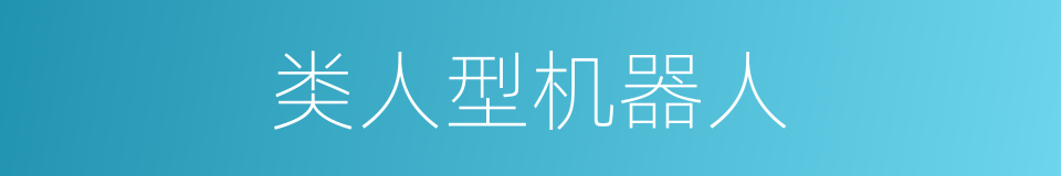 类人型机器人的同义词