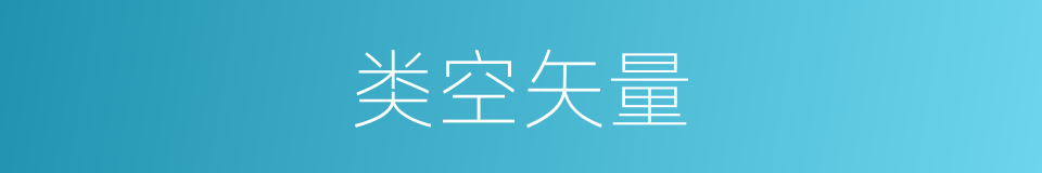 类空矢量的同义词