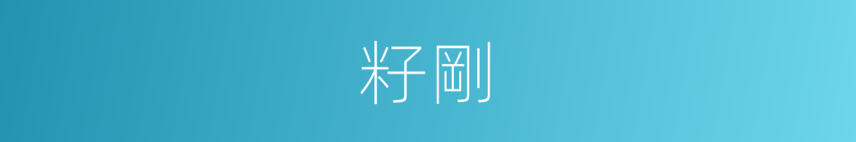 籽剛的同義詞