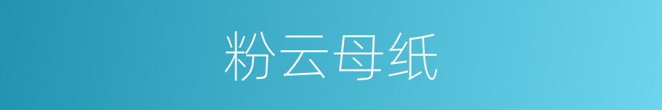 粉云母纸的同义词