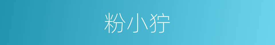 粉小狞的同义词