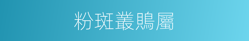粉斑叢鵙屬的同義詞