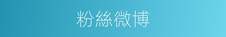 粉絲微博的同義詞