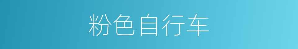 粉色自行车的同义词