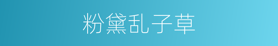 粉黛乱子草的同义词