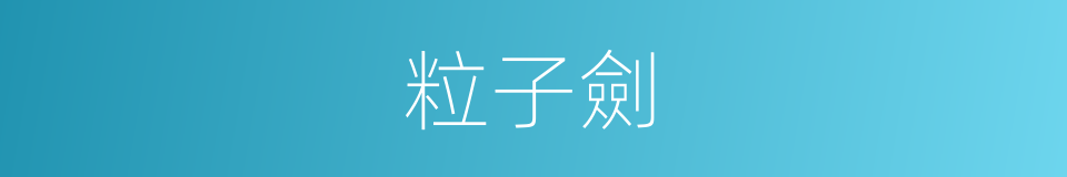 粒子劍的同義詞