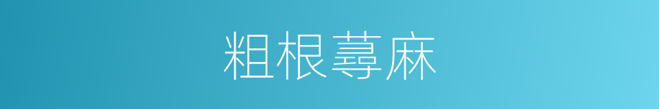 粗根蕁麻的同義詞