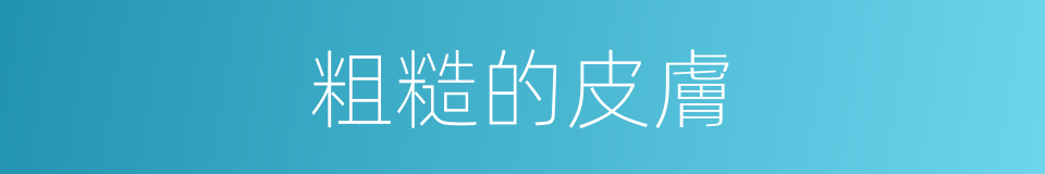 粗糙的皮膚的同義詞