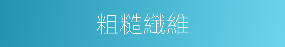 粗糙纖維的同義詞