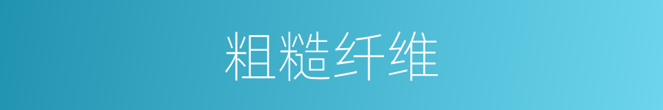 粗糙纤维的同义词