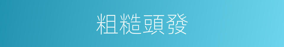 粗糙頭發的同義詞