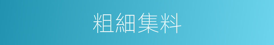 粗細集料的同義詞