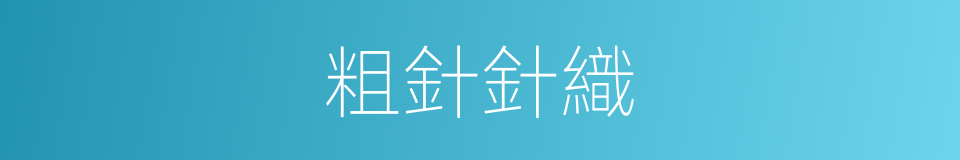 粗針針織的同義詞