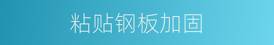 粘贴钢板加固的同义词