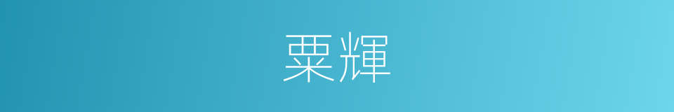 粟輝的同義詞