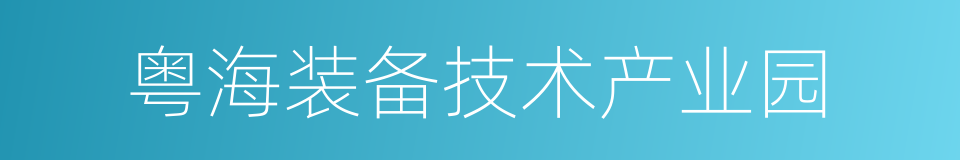 粤海装备技术产业园的同义词