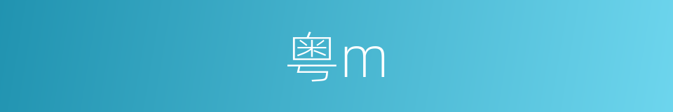 粤m的同义词