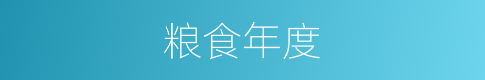 粮食年度的同义词