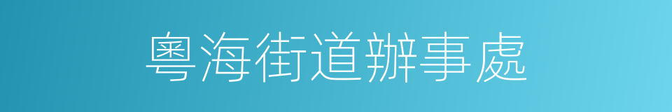 粵海街道辦事處的同義詞