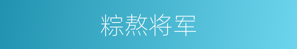 粽熬将军的意思