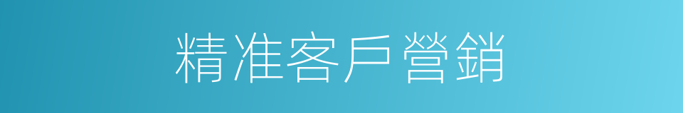 精准客戶營銷的同義詞