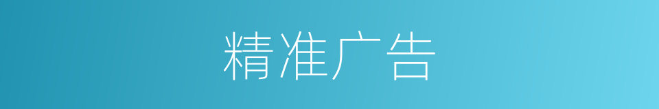精准广告的同义词