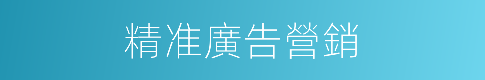 精准廣告營銷的同義詞