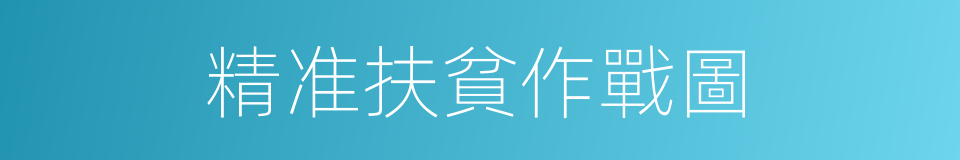 精准扶貧作戰圖的同義詞