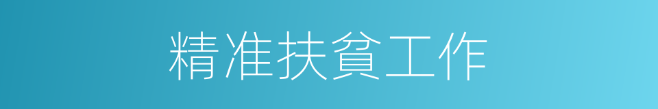 精准扶貧工作的同義詞