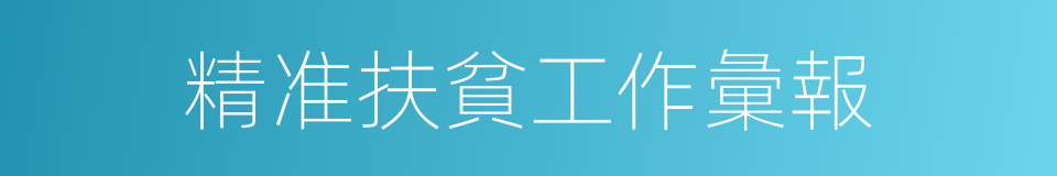 精准扶貧工作彙報的同義詞