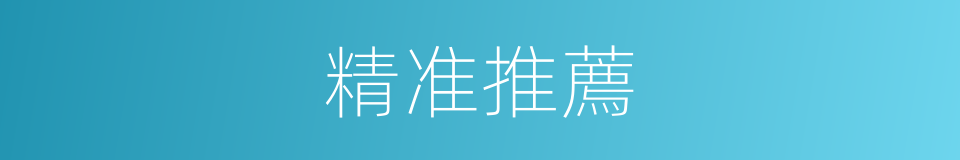 精准推薦的同義詞