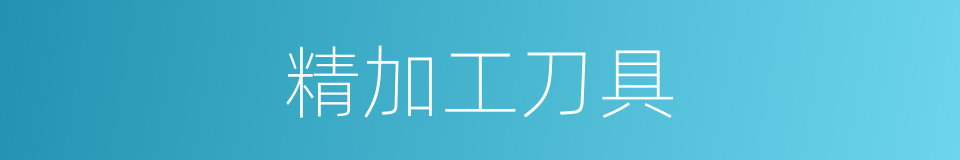精加工刀具的同义词