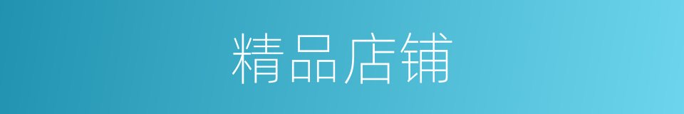 精品店铺的同义词