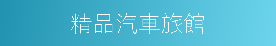 精品汽車旅館的同義詞
