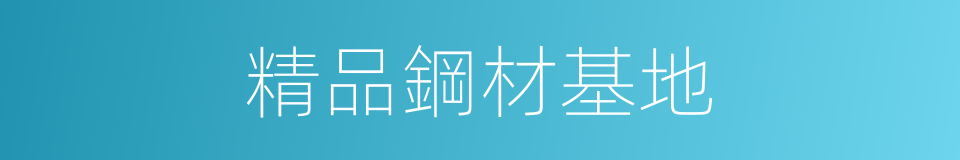 精品鋼材基地的同義詞