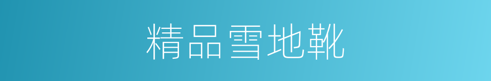 精品雪地靴的同义词