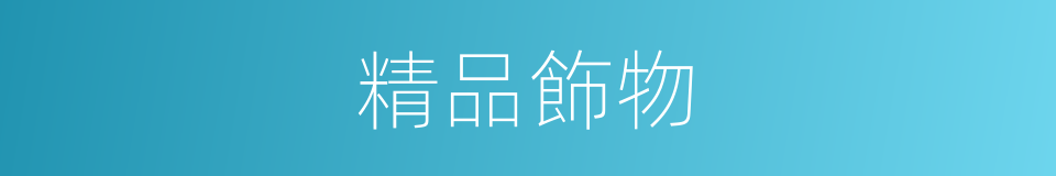 精品飾物的同義詞