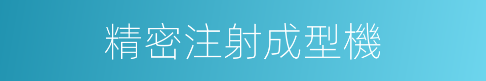 精密注射成型機的同義詞