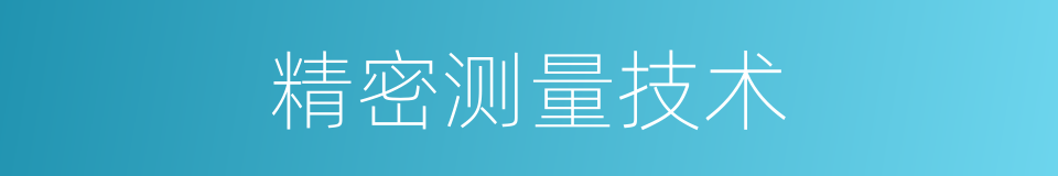 精密测量技术的同义词