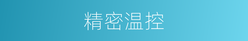 精密温控的同义词