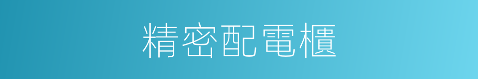 精密配電櫃的同義詞