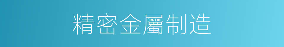 精密金屬制造的同義詞