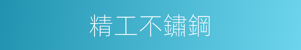 精工不鏽鋼的同義詞