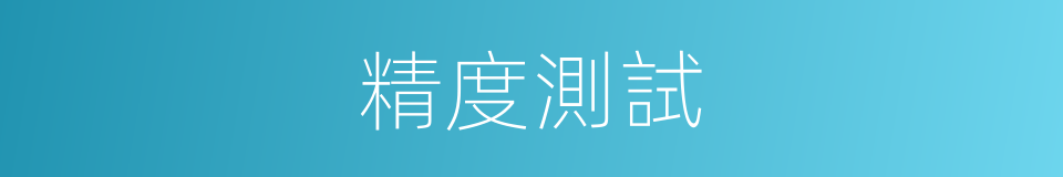 精度測試的同義詞