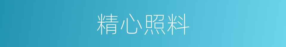 精心照料的意思
