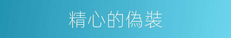 精心的偽裝的同義詞