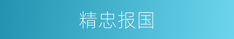 精忠报国的意思